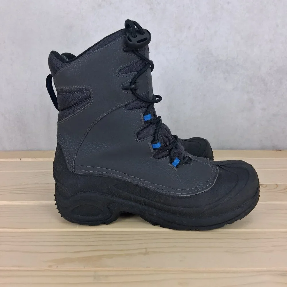 Columbia Snow Boots Bugaboot III Waterproof 200g Insulated Gray Big Kid US 4